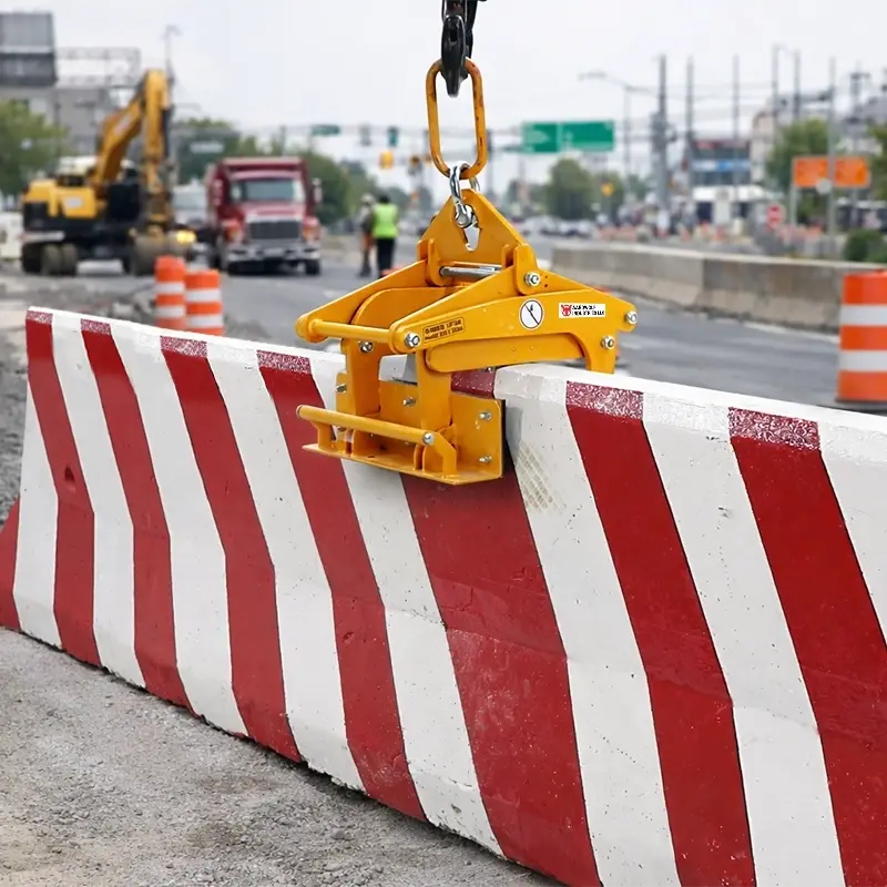 Concrete barrier lifting equipment for road construction projects
