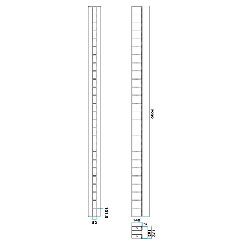 Bundle Rack 3M Rubber-Topped