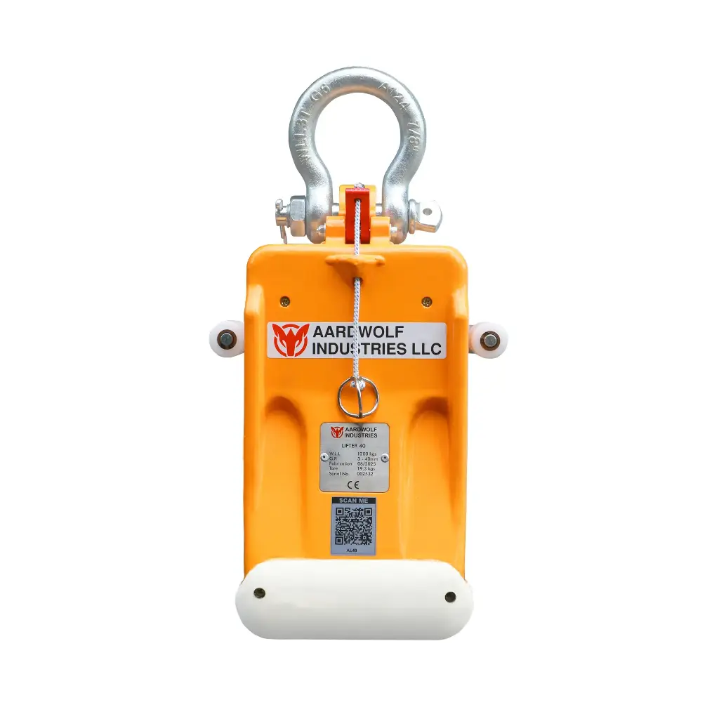 Aardwolf Lifter AL40 pengangkat slab batu manual tampak depan