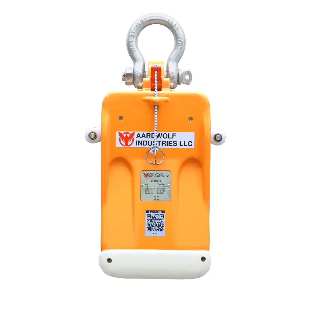 Aardwolf Lifter AL75 Pengangkat Slab Batu Manual Tampak Depan
