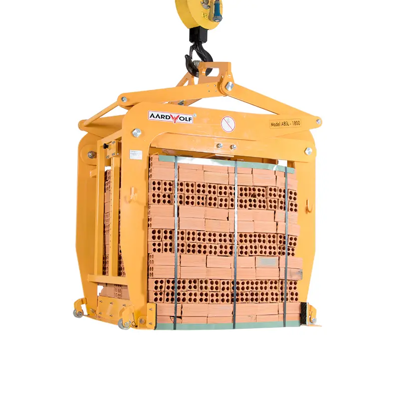 Aardwolf ABGL-1800 Brick Grab Lifter lifting a pack of bricks