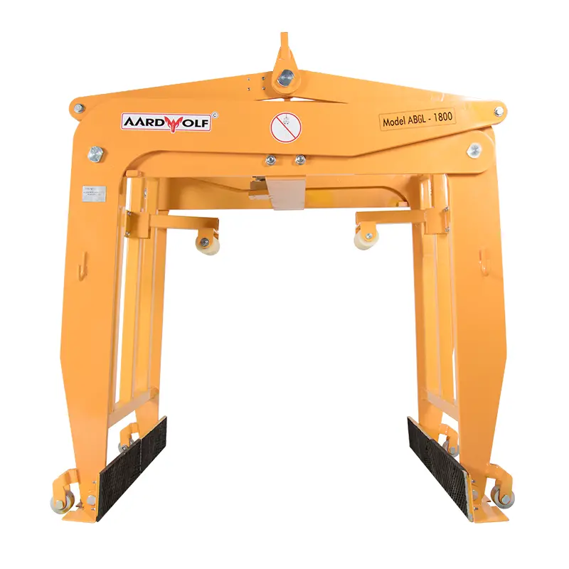 Aardwolf ABGL-1800 Brick Grab Lifter lifting a pack of bricks
