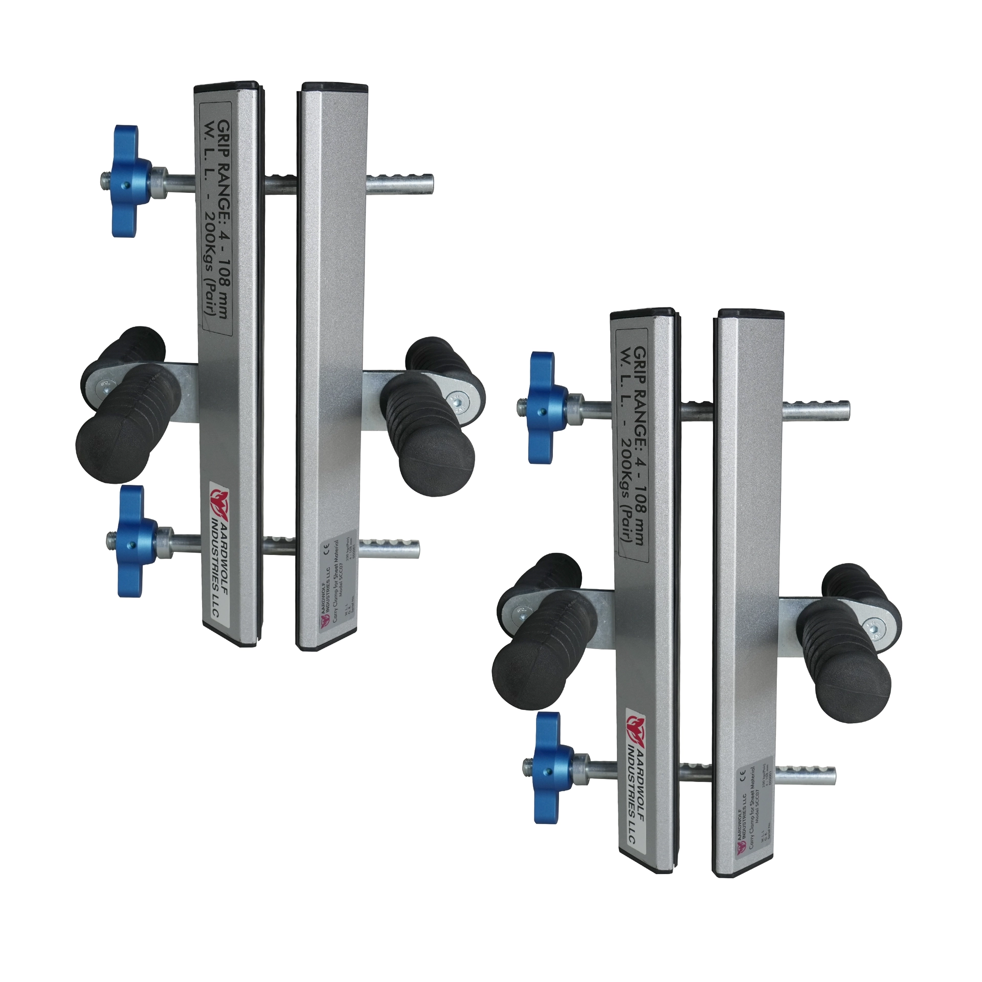 SCC07 Sheet Material Carry Clamp with adjustable 4–108 mm grip range for transporting stone, glass and metal sheets