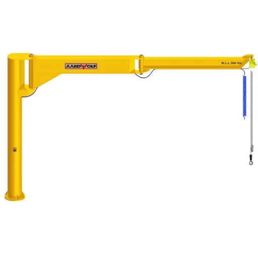 Cần trục xoay khớp nối - Lắp cột